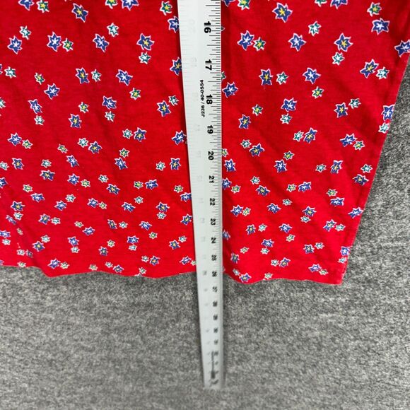 Northern Reflections T-Shirt Women L Large Red Floral Short Sleeve Crew Neck - Picture 6 of 7